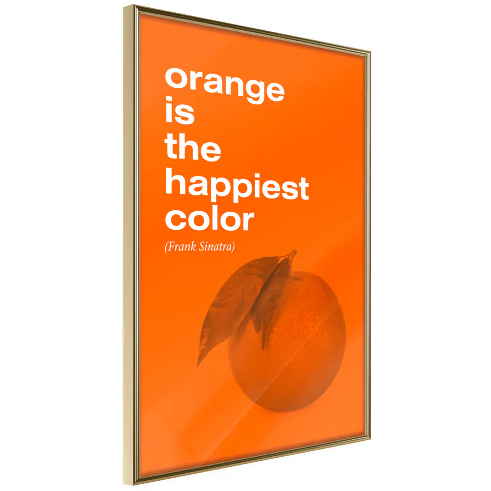 ⁨Plakat - The Happiest Colour [Poster] (rozmiar 20x30, wykończenie Rama złota)⁩ w sklepie Wasserman.eu