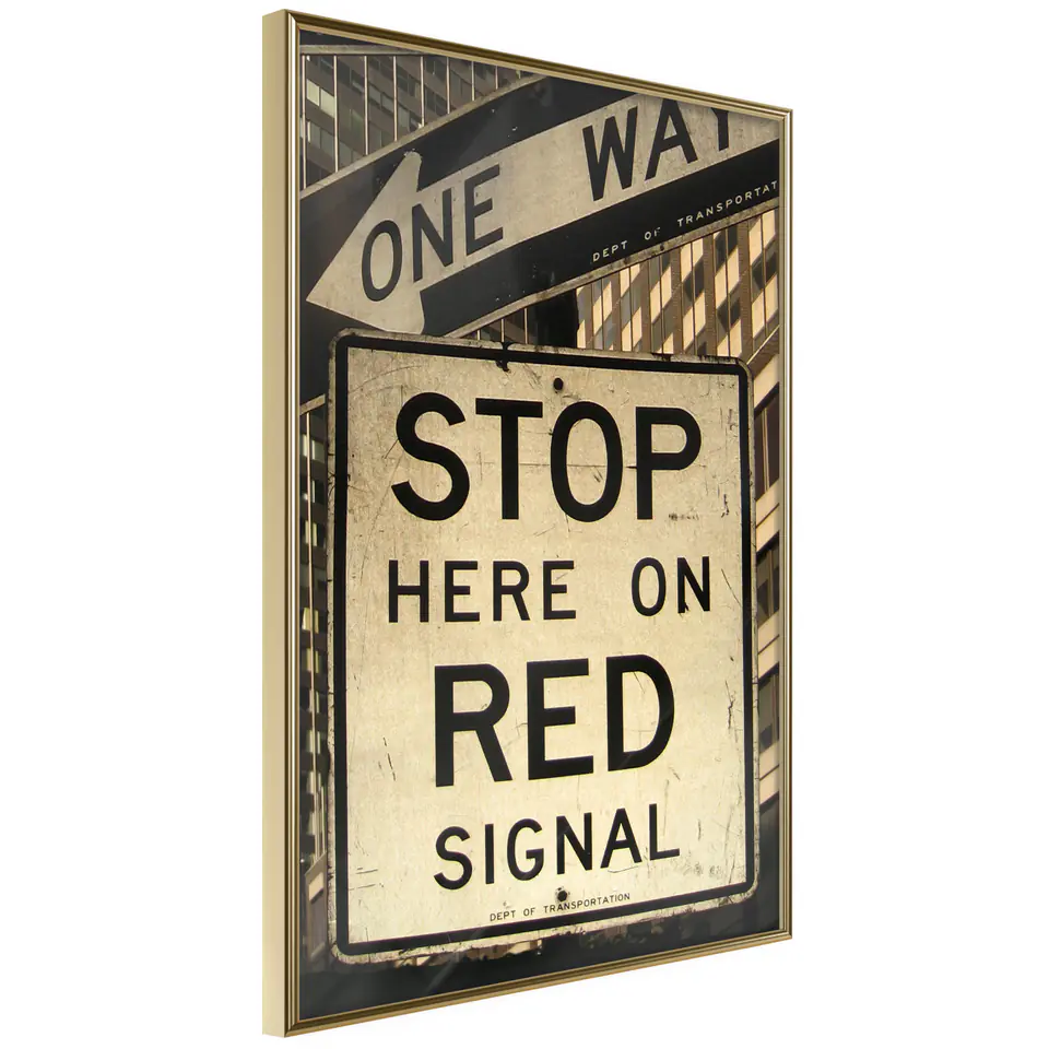 ⁨Poster - City snippet (size 20x30, gold frame finish)⁩ at Wasserman.eu