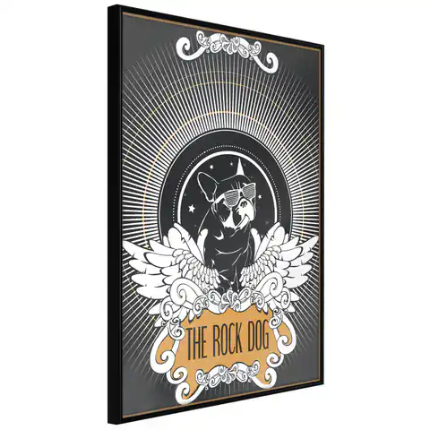 ⁨Plakat - The Rock Dog [Poster] (rozmiar 30x45, wykończenie Rama czarna)⁩ w sklepie Wasserman.eu