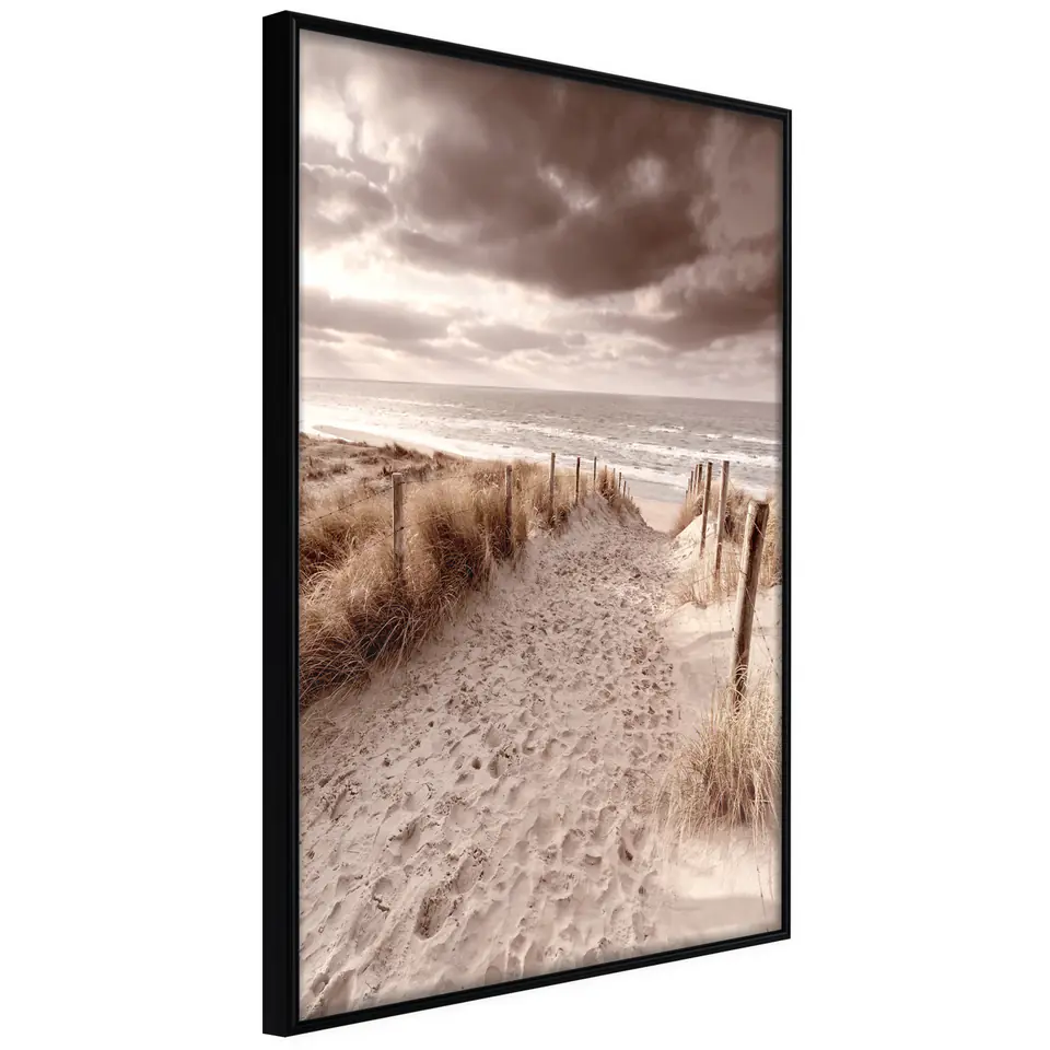⁨Poster - Sandy road (size 20x30, finish Frame black)⁩ at Wasserman.eu