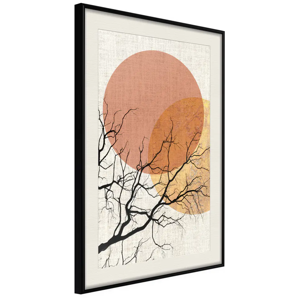 ⁨Plakat - Podwójny księżyc [Poster] (rozmiar 20x30, wykończenie Rama czarna z passe-partout)⁩ w sklepie Wasserman.eu