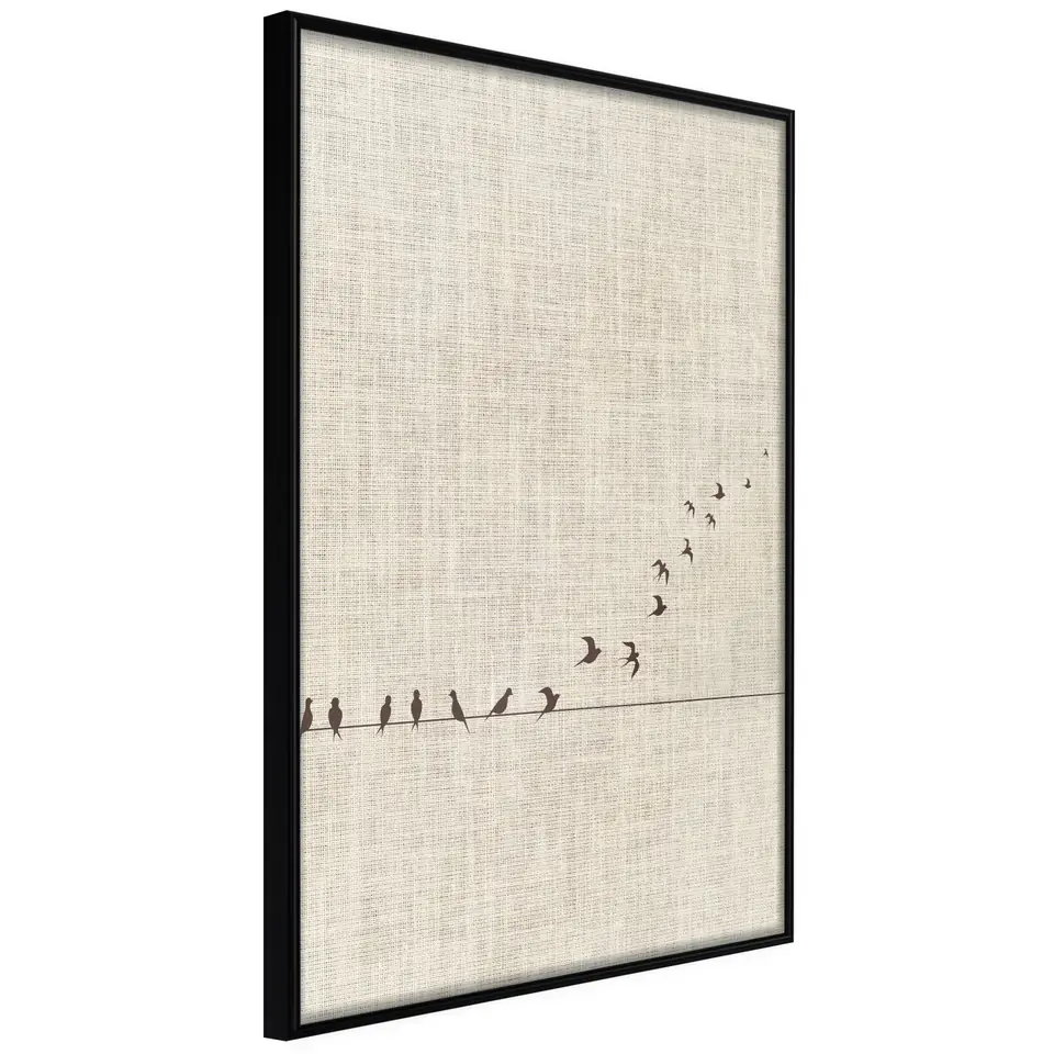 ⁨Poster - Learning to fly (size 20x30, finish Frame black)⁩ at Wasserman.eu