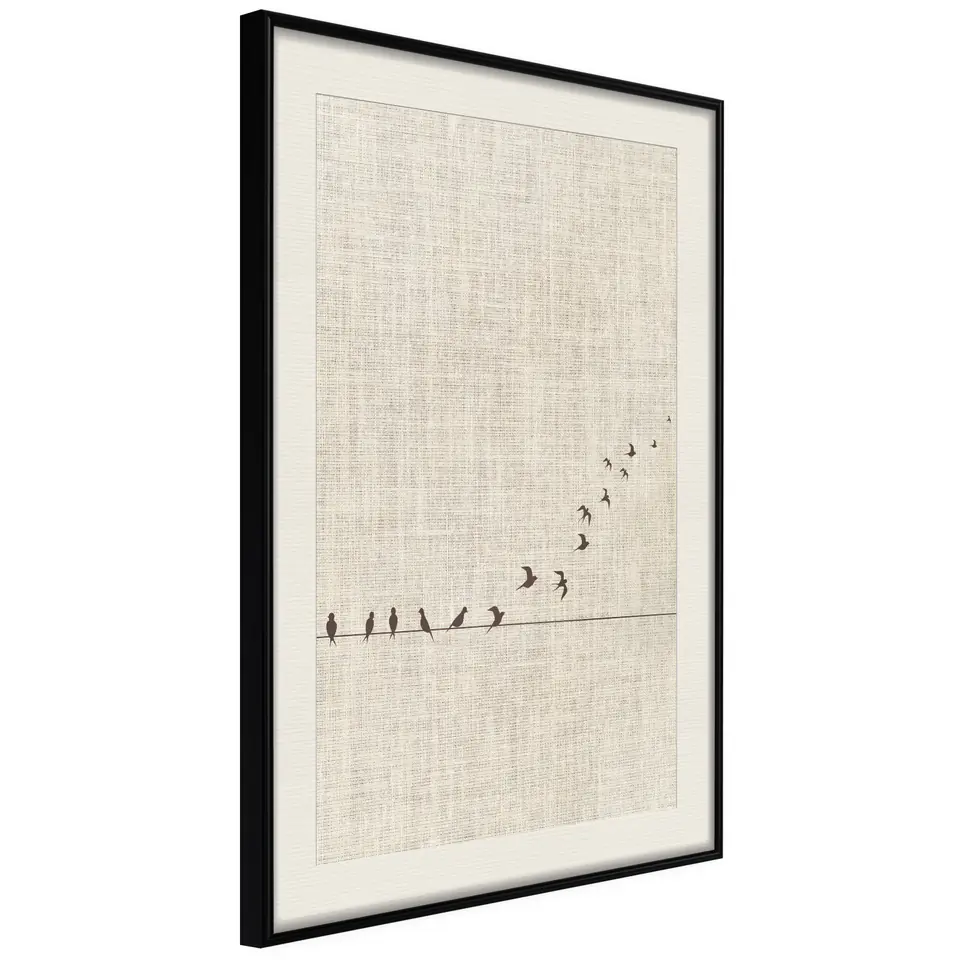 ⁨Poster - Learning to fly (size 20x30, finish Black frame with passe-partout)⁩ at Wasserman.eu