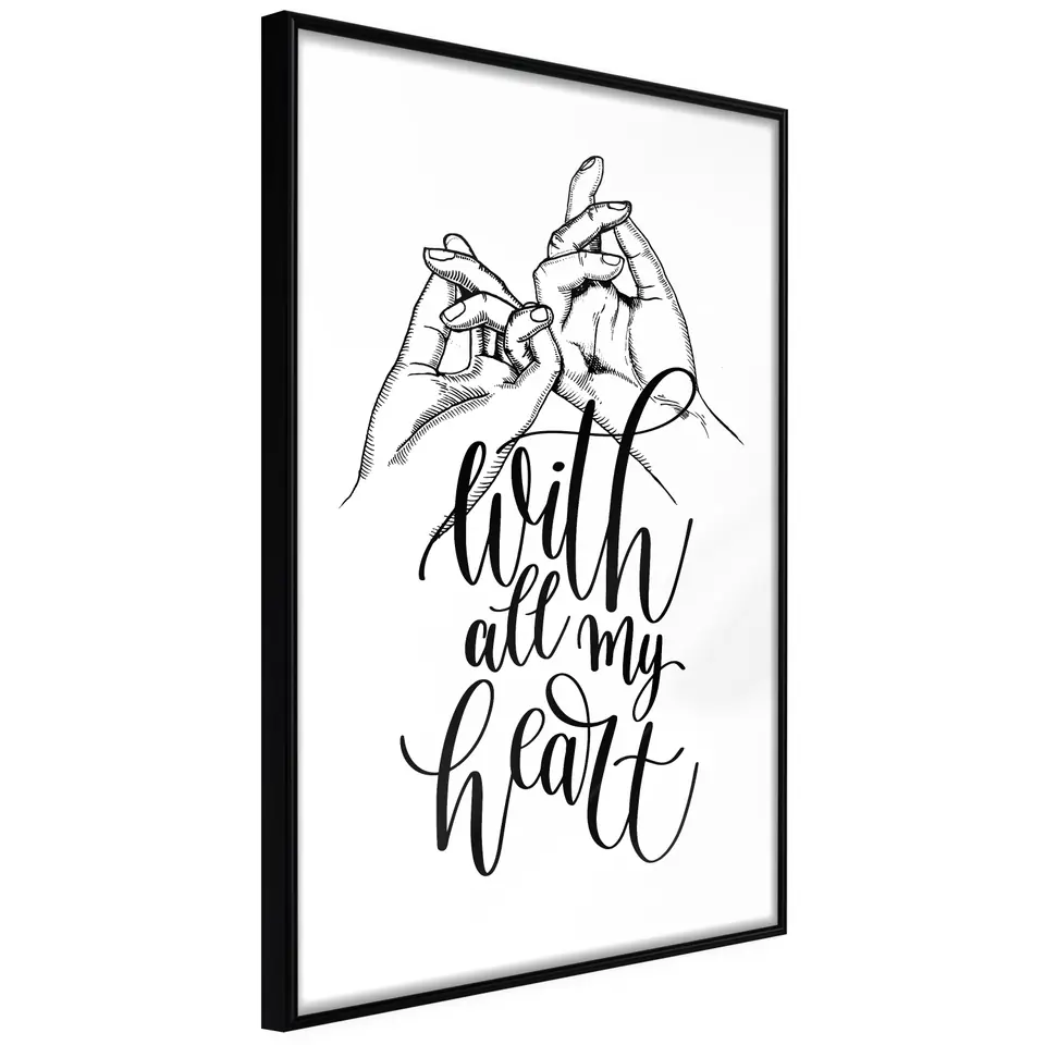 ⁨Plakat - With All My Heart [Poster] (rozmiar 20x30, wykończenie Rama czarna)⁩ w sklepie Wasserman.eu