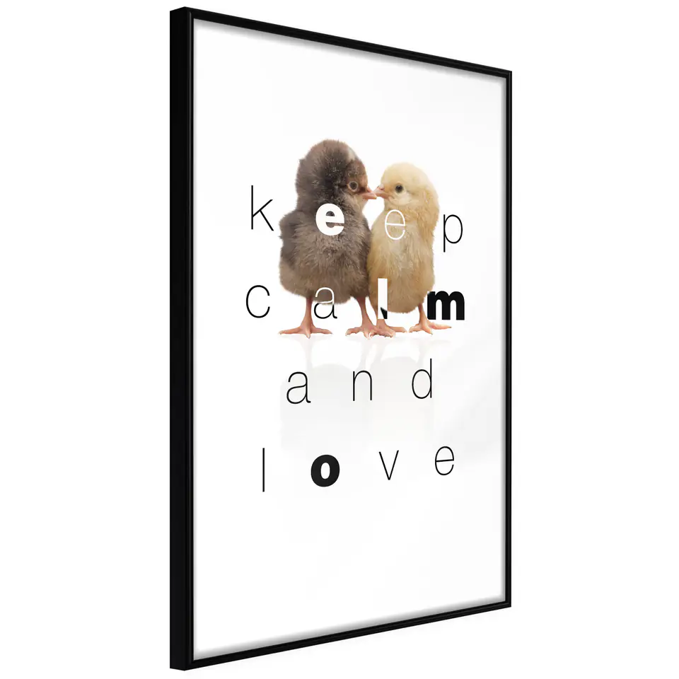 ⁨Plakat - Keep Calm and Love [Poster] (rozmiar 20x30, wykończenie Rama czarna)⁩ w sklepie Wasserman.eu