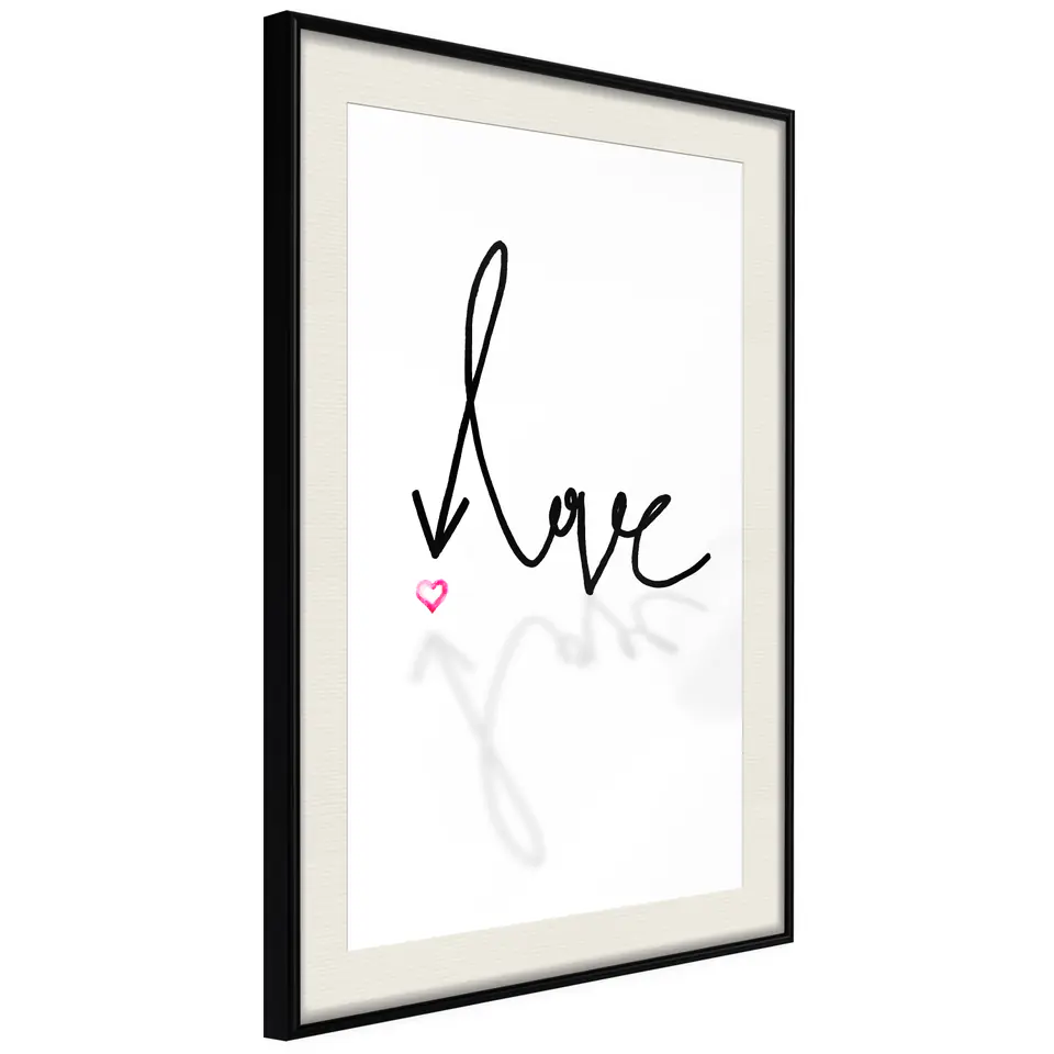 ⁨Poster - Where is love? (size 40x60, finish Black frame with passe-partout)⁩ at Wasserman.eu