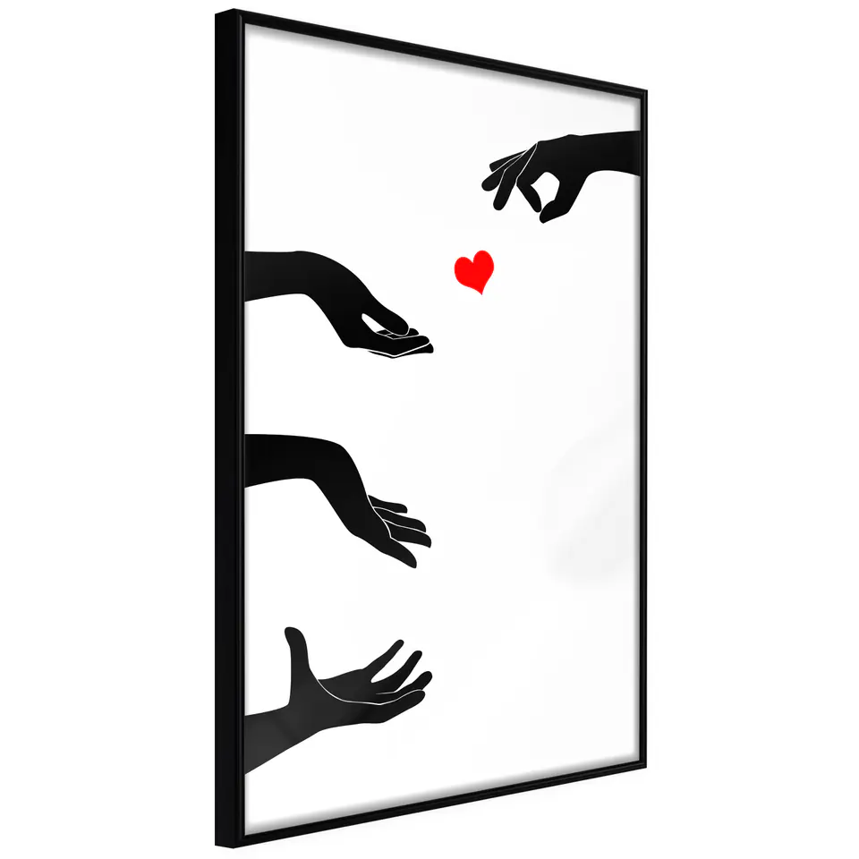 ⁨Poster - Playing with love (size 20x30, finish Frame black)⁩ at Wasserman.eu