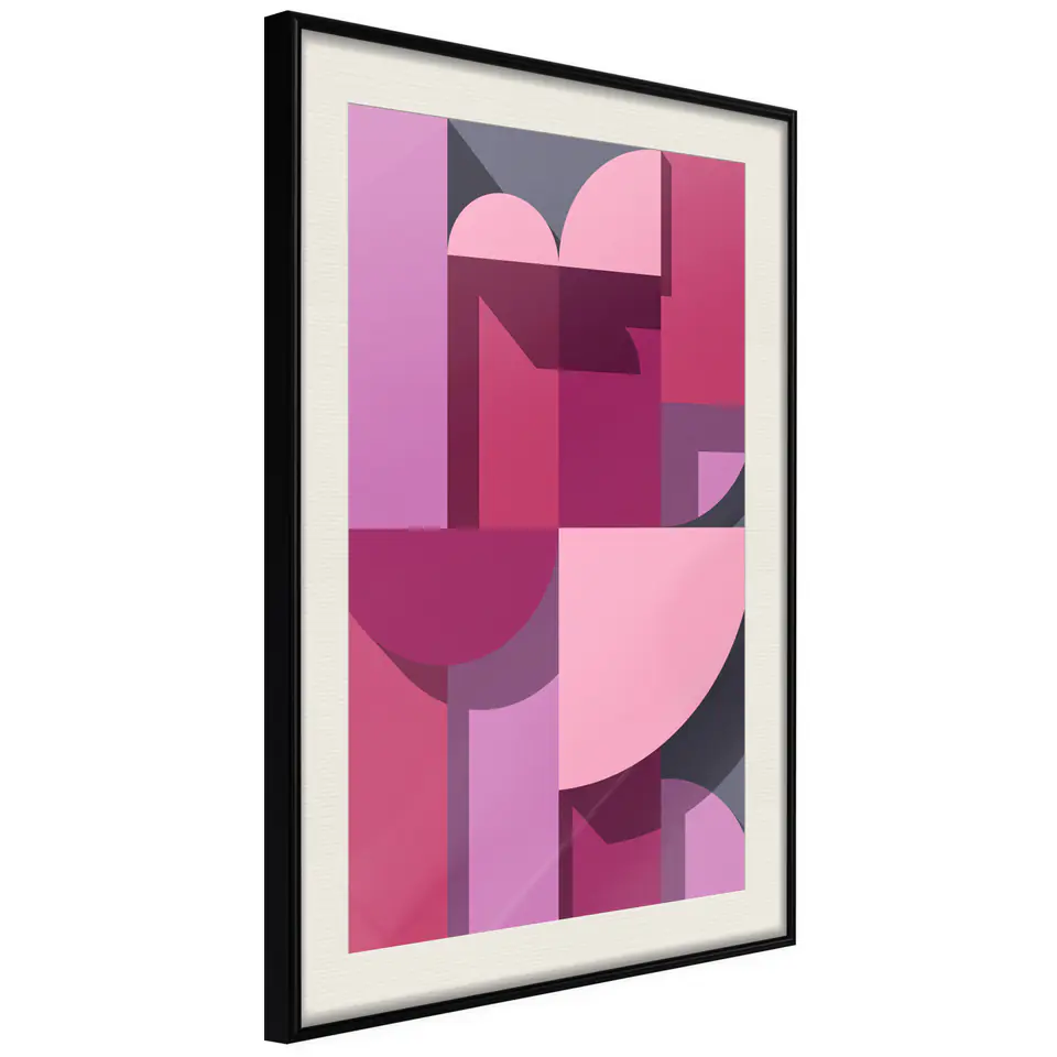 ⁨Plakat - Abstrakcyjne home [Poster] (rozmiar 40x60, wykończenie Rama czarna z passe-partout)⁩ w sklepie Wasserman.eu