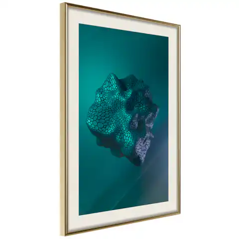 ⁨Poster - Sea fossil (size 40x60, finish Gold frame with passe-partout)⁩ at Wasserman.eu