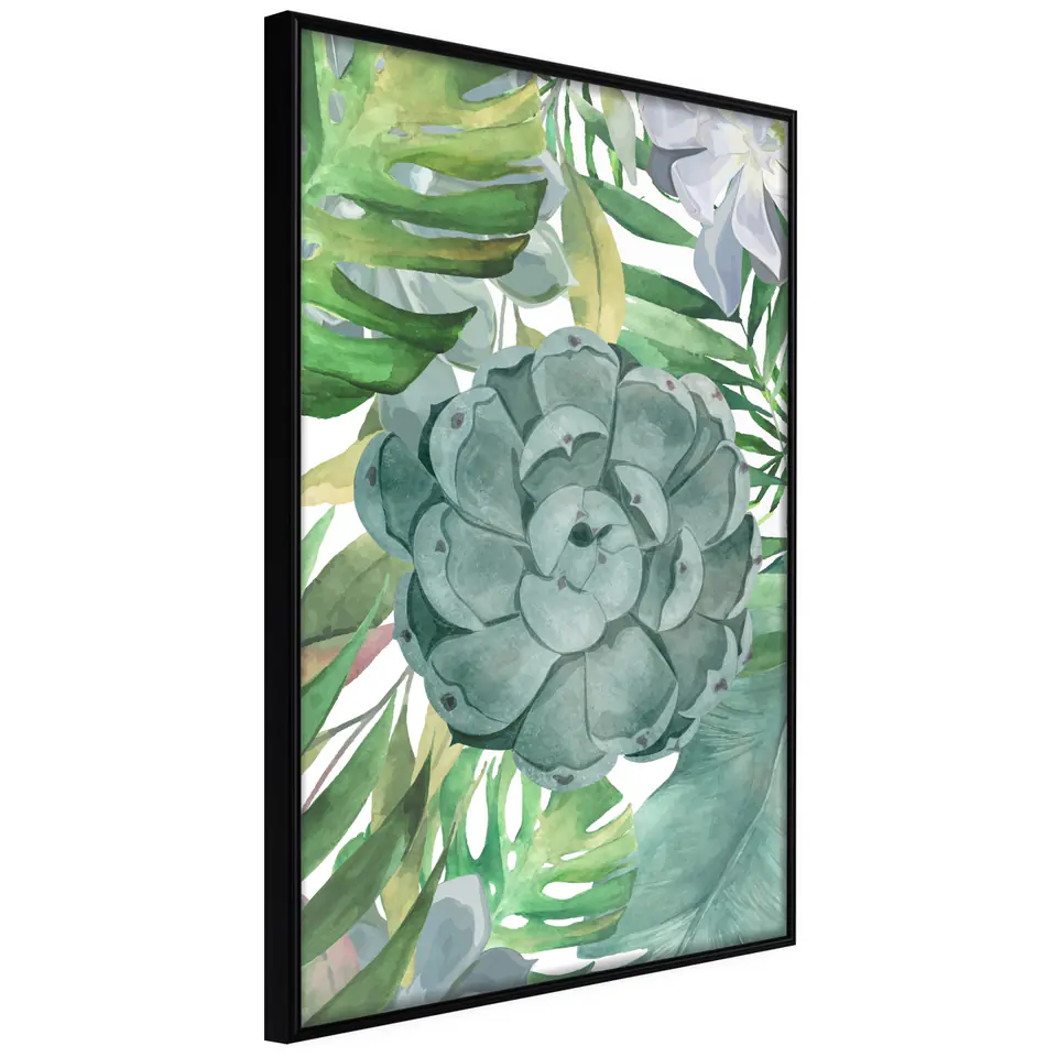 ⁨Plakat - Tropikalna flora [Poster] (rozmiar 40x60, wykończenie Rama czarna)⁩ w sklepie Wasserman.eu