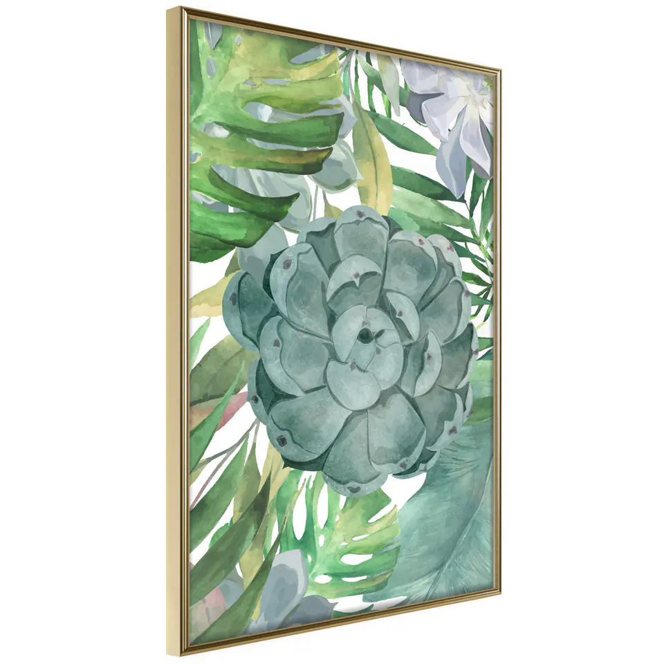 ⁨Poster - Green me (size 20x30, finish Gold frame)⁩ at Wasserman.eu