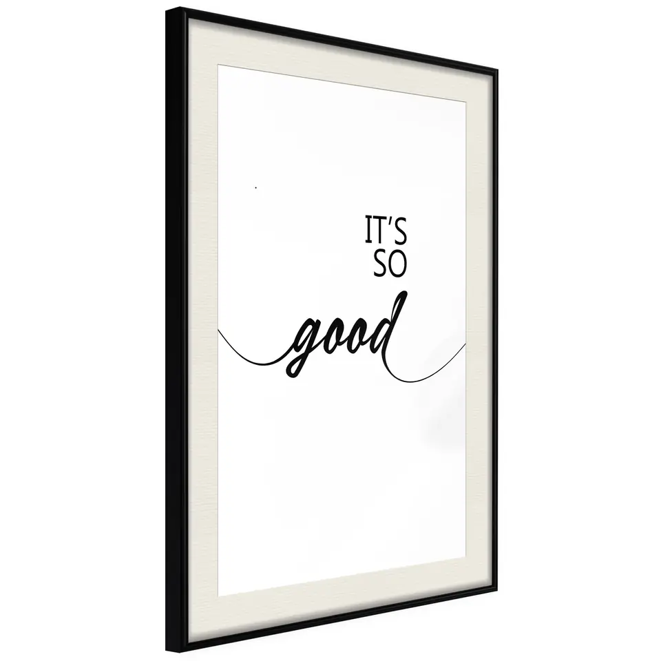 ⁨Poster - How good (size 20x30, finish Black frame with passe-partout)⁩ at Wasserman.eu