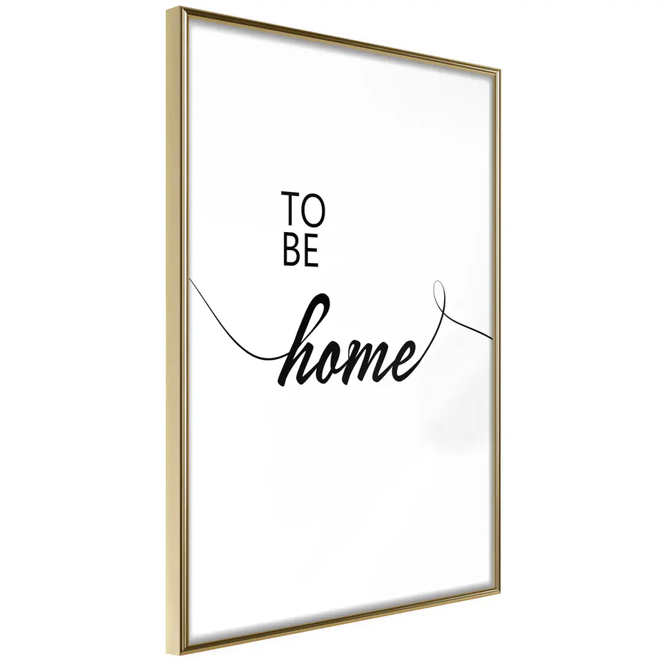 ⁨Poster - Being at home (size 20x30, finish Gold frame)⁩ at Wasserman.eu