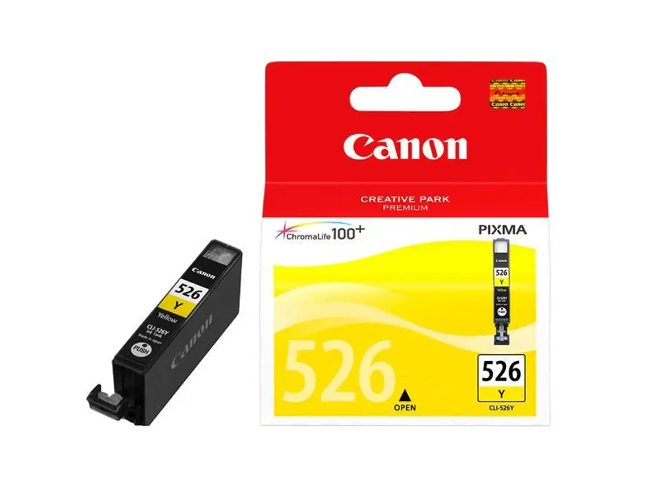 ⁨Tusz Canon żółty CLI-526Y=CLI526Y=4543B001, 500 str.⁩ w sklepie Wasserman.eu