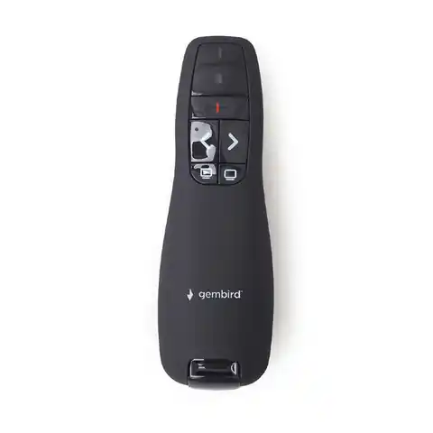 ⁨Gembird Wireless presenter with laser pointer WP-L-02 Weight 84 g, Black, Width 38 mm, Height 105 mm, Yes, Depth 25 mm, Red lase⁩ w sklepie Wasserman.eu
