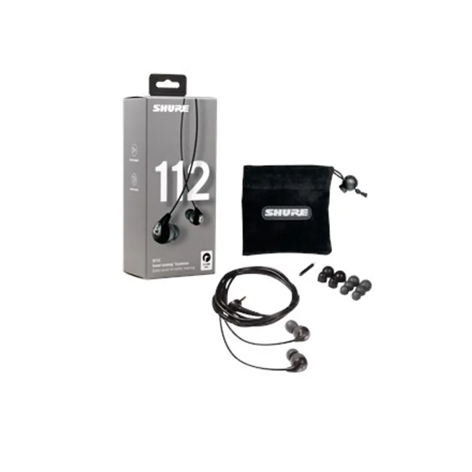 Shure SE112-GR Headphones Wired In-ear Calls/Music Black, Grey at Wasserman.eu