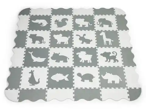 ⁨Foam mat with a fence puzzle dry pool 36 pieces Ecotoys⁩ at Wasserman.eu