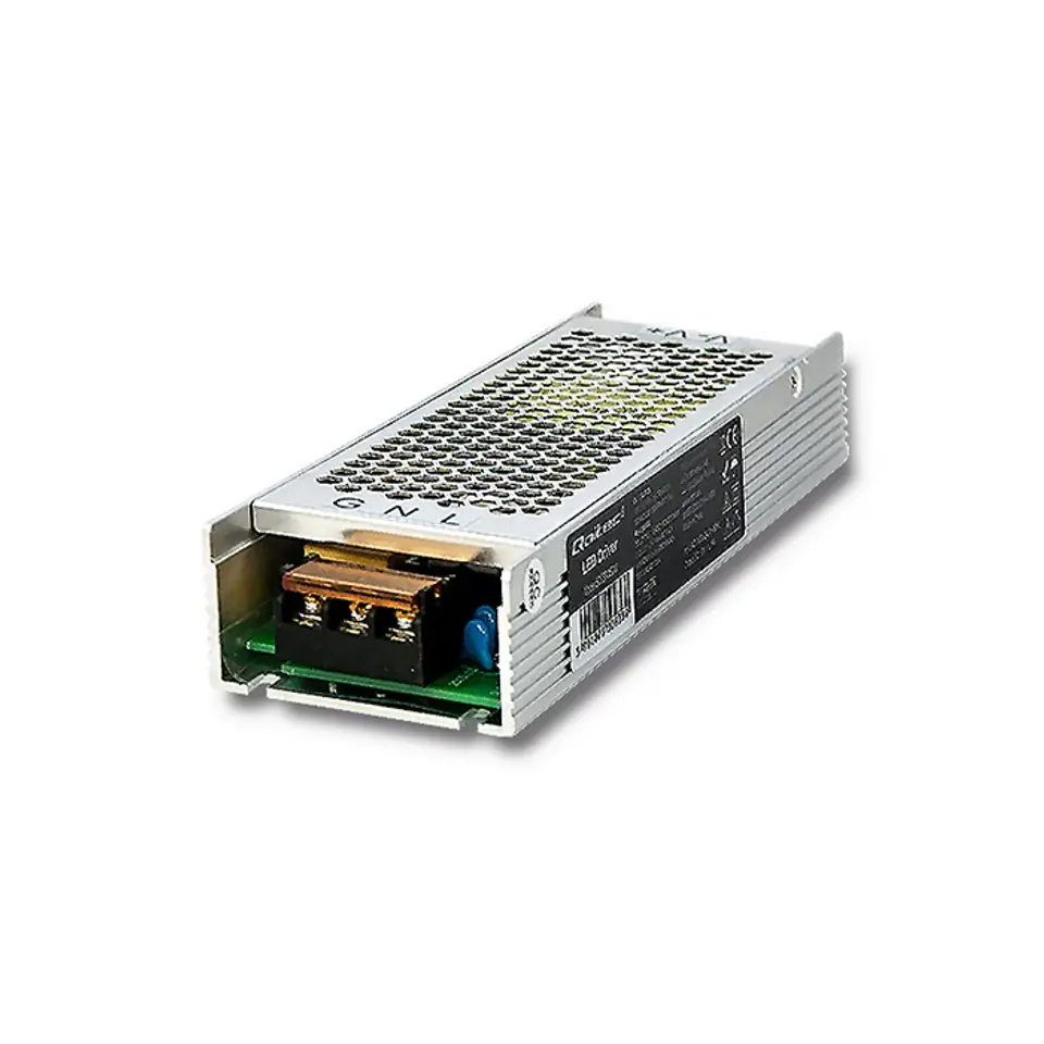 ⁨Qoltec Switch mode power supply LED IP20 | 150W | 12V | 12.5A | Slim (0NC)⁩ at Wasserman.eu