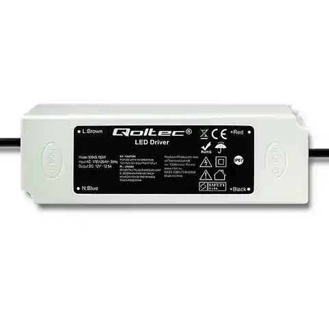 ⁨Qoltec LED Power Supply IP67 | 150W | 12V | 12.5A | Waterproof (0NC)⁩ at Wasserman.eu