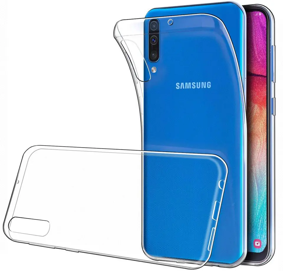 ⁨Case SAMSUNG GALAXY A50 Flexible Silicone Slim 1,8mm transparent⁩ at Wasserman.eu