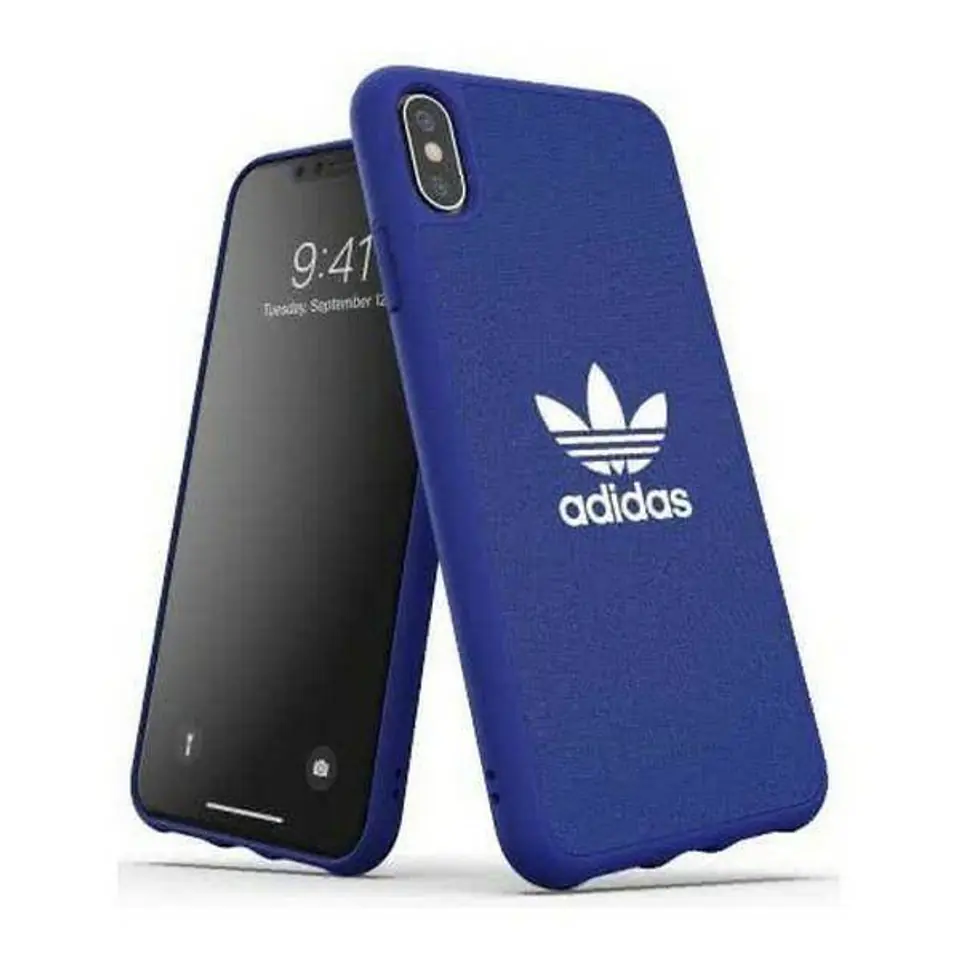 ⁨Oryginalne Etui IPHONE XS MAX Adidas Moulded Case CANVAS niebieskie⁩ w sklepie Wasserman.eu