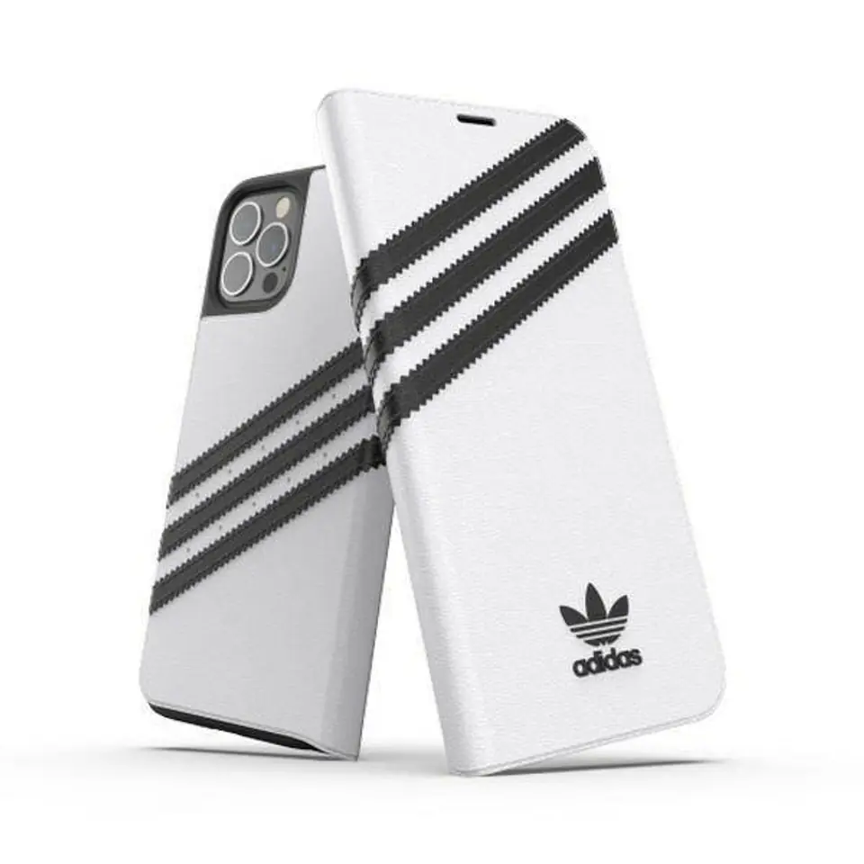 ⁨Original Case IPHONE 12 / 12 PRO Adidas OR Booklet Case PU white⁩ at Wasserman.eu