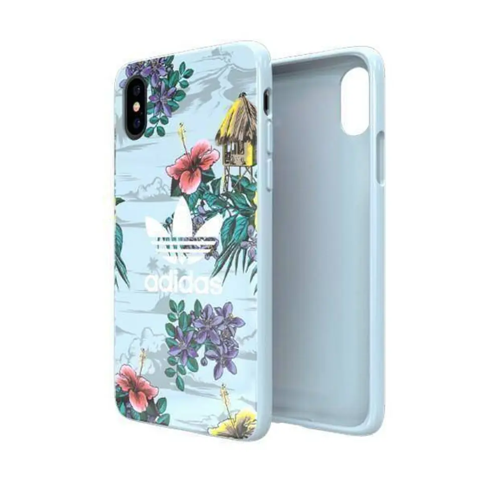 ⁨Original Case IPHONE X / XS Adidas OR Snap Case Floral grey⁩ at Wasserman.eu