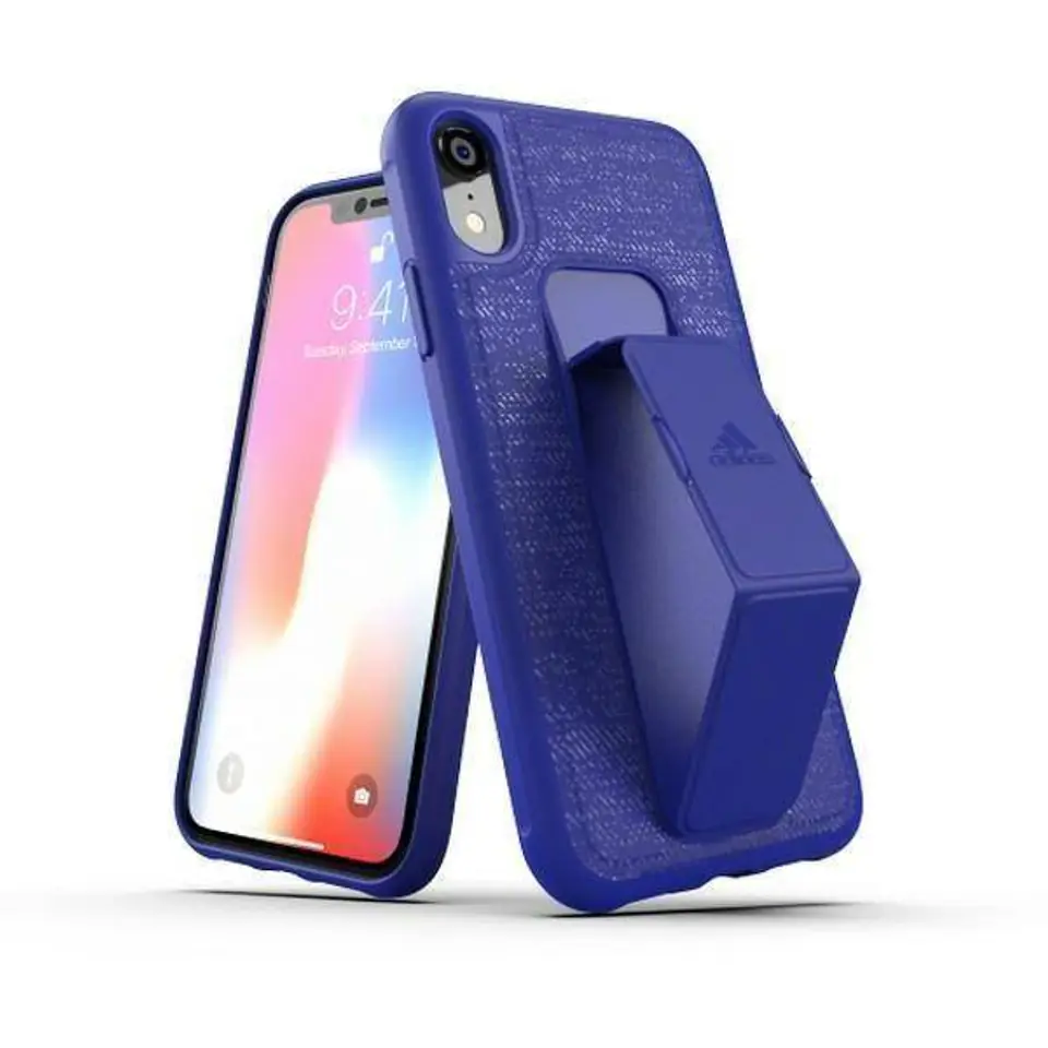 ⁨Oryginalne Etui IPHONE XR Adidas SP Grip Case niebieskie⁩ w sklepie Wasserman.eu