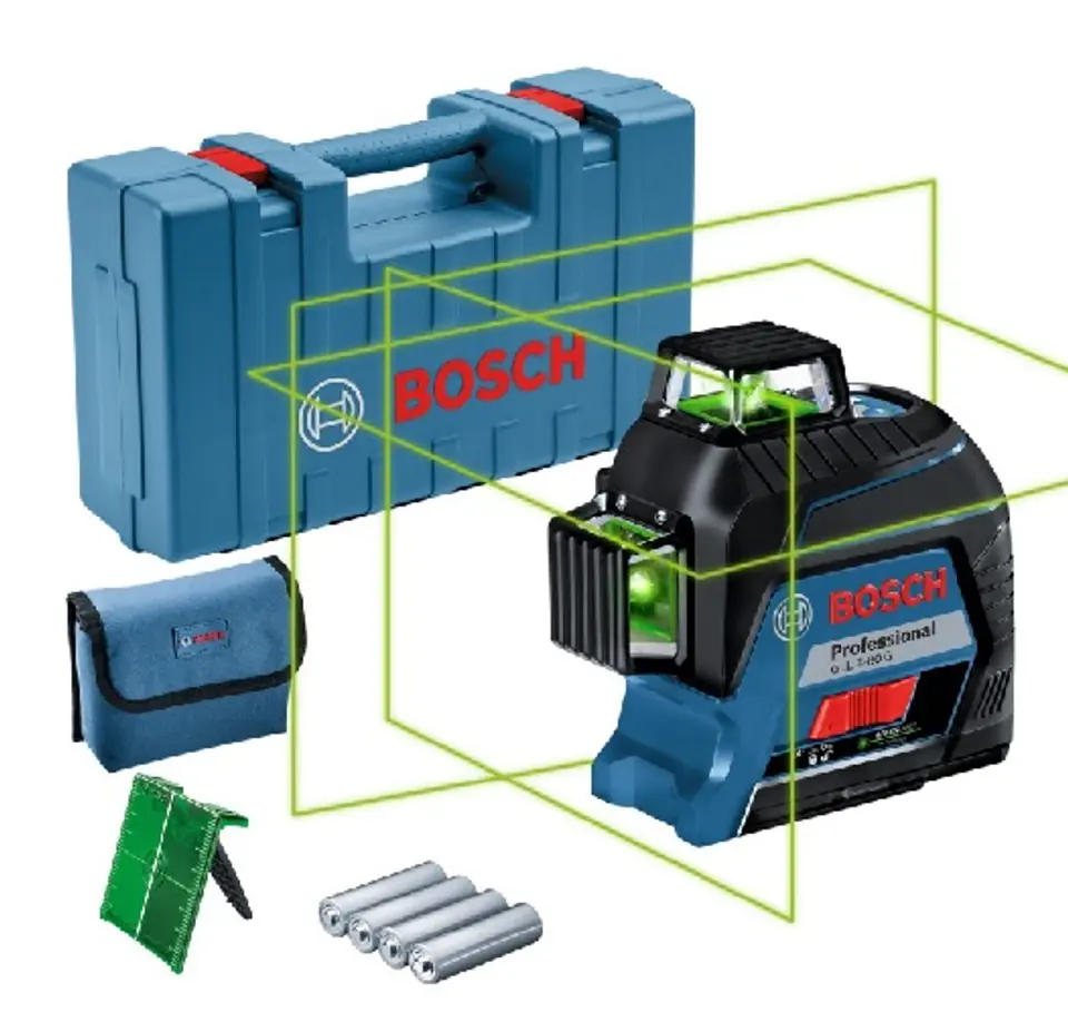 LASER KRZYŻOWY GLL 3-80 G SET ZIELONY + WALIZKA w sklepie Wasserman.eu
