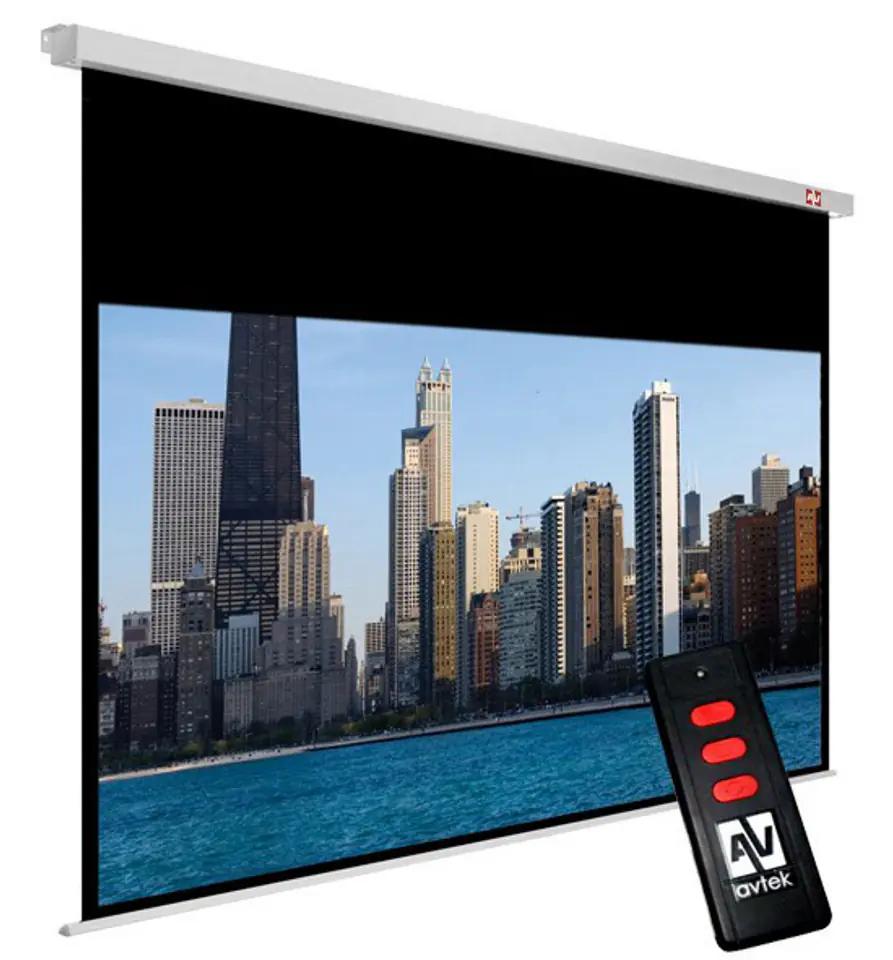 ⁨AVTEK Cinema Electric 240 projection screen⁩ at Wasserman.eu