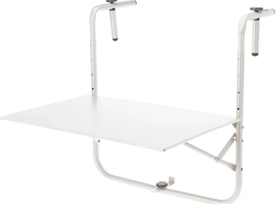 ⁨Balcony table in white for hanging folding 60x43cm⁩ at Wasserman.eu