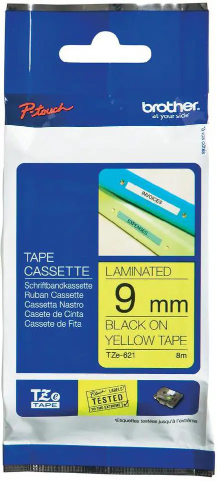 Taśma BROTHER Laminowana Czarny TZe-621 w sklepie Wasserman.eu