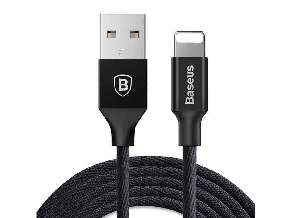 ⁨Baseus Oryginalny kabel Lightning iPhone Yiven Cable 1,8m Black⁩ w sklepie Wasserman.eu