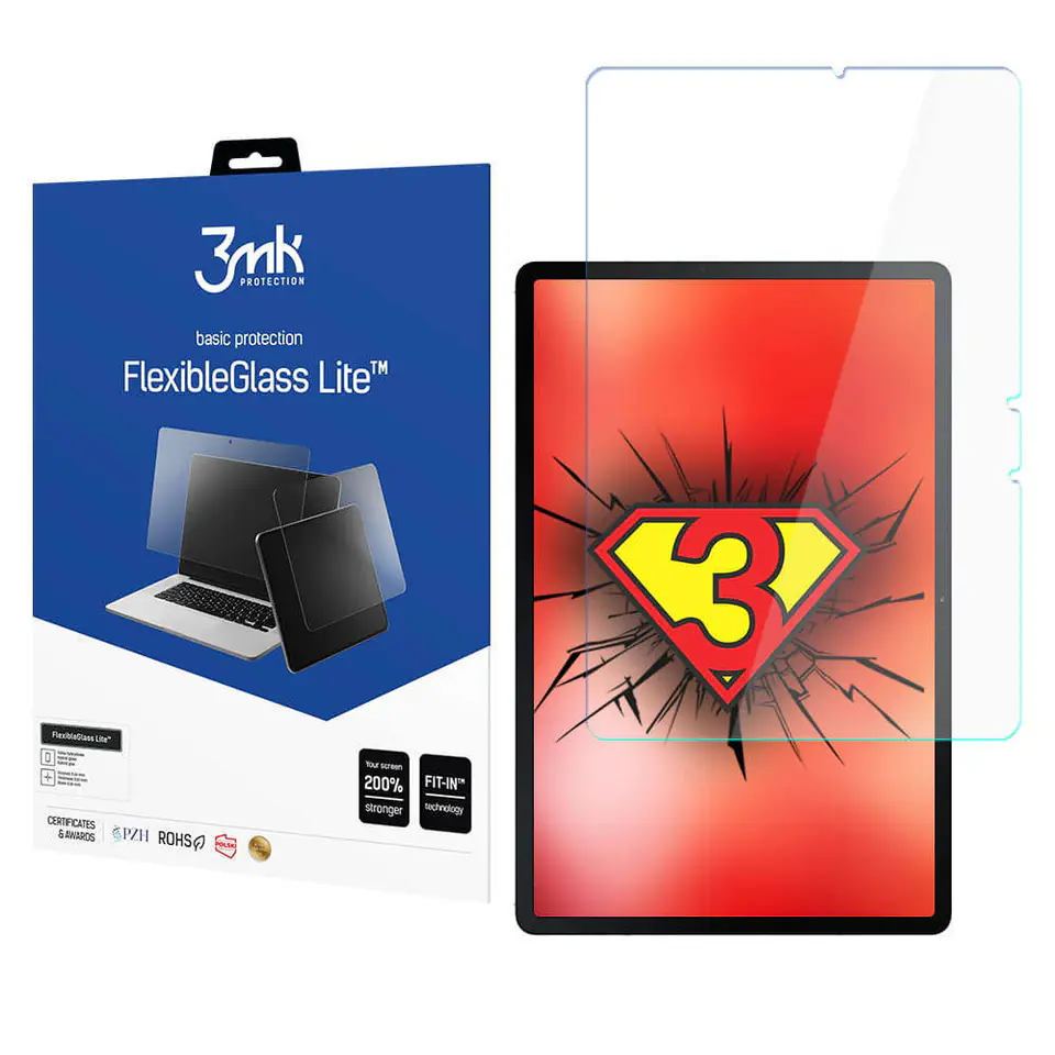 ⁨Niepękające szkło hybrydowe 3mk Flexible Glass Lite do Samsung Galaxy Tab S7 FE/ Plus/ S8 Plus 12.4⁩ w sklepie Wasserman.eu