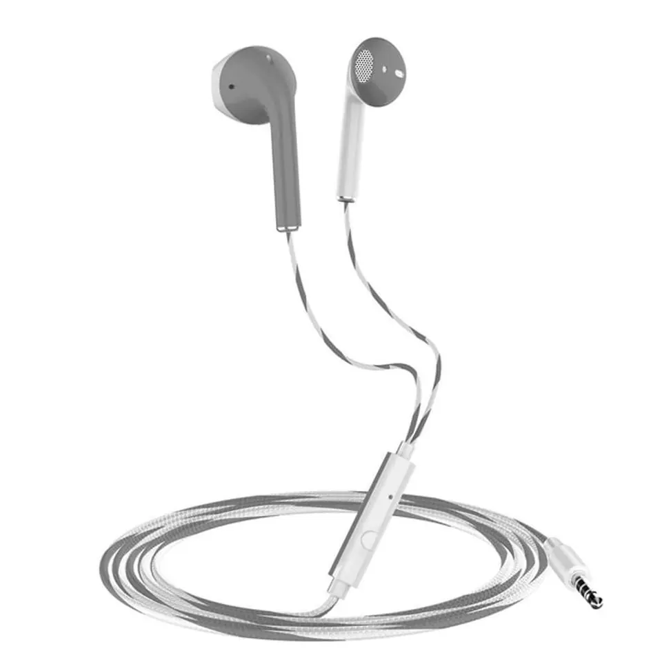 ⁨Alogy Wired In-ear Headphones with Microphone with 3.5 mm mini Jack Grey & White⁩ at Wasserman.eu