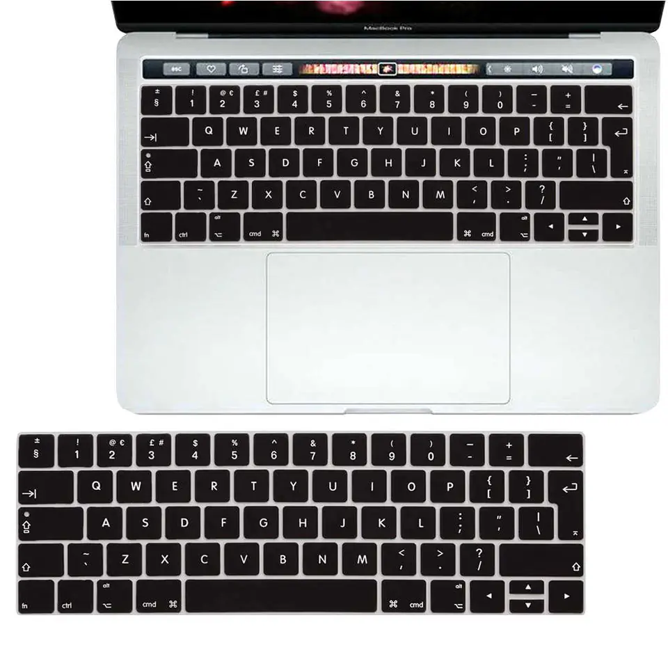 ⁨Nakładka ochronna Alogy osłona na klawiaturę do Apple Macbook Pro 13/ Pro 15 Czarna⁩ w sklepie Wasserman.eu