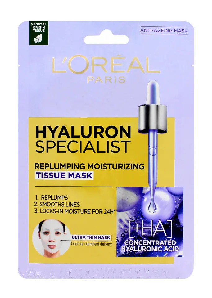 ⁨Loreal Hyaluron Specialist Moisturizing Face Mask on Fabric 30g⁩ at Wasserman.eu