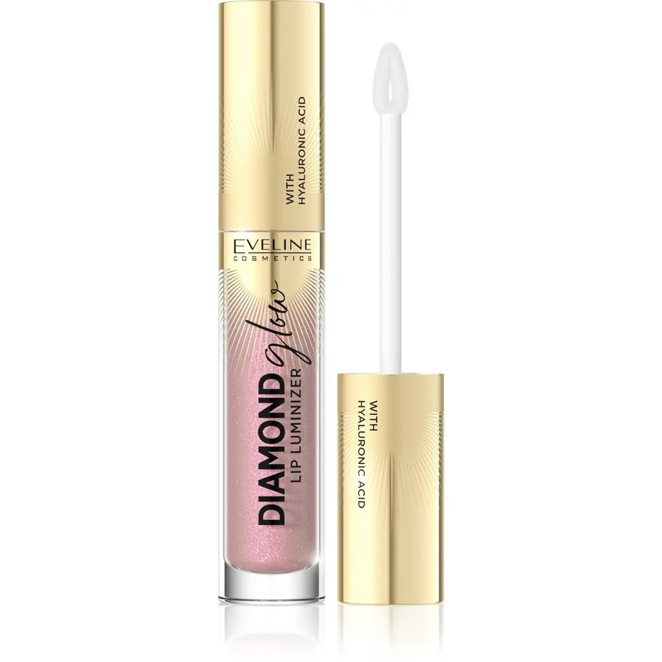 ⁨Eveline Diamond Glow Lip Luminizer Lip Gloss with Hyaluronic Acid No. 08 4.5ml⁩ at Wasserman.eu