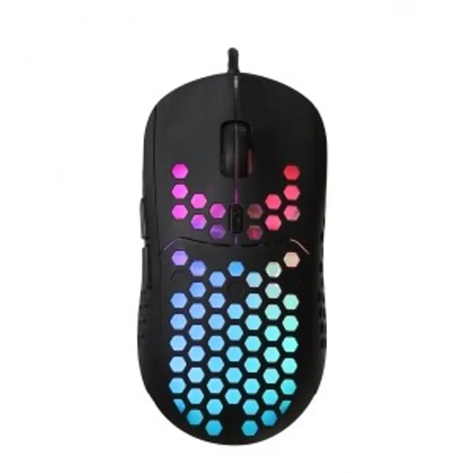 ⁨Mysz optyczna dla graczy 6400DPI USB RGB AM-99 Utralekka⁩ w sklepie Wasserman.eu