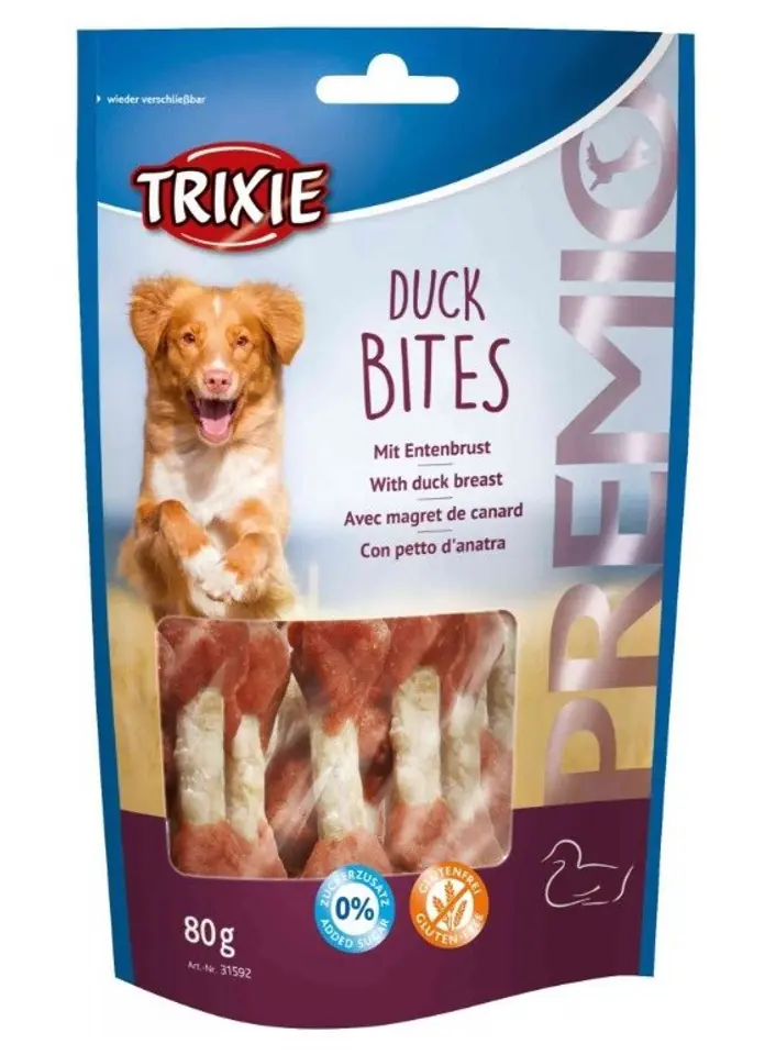 ⁨TRIXIE Snacki Premio Kaczka - przysmak dla psa - 80 g⁩ w sklepie Wasserman.eu