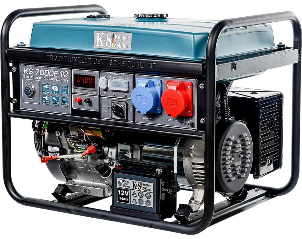 ⁨KÖNNER & SÖHNEN PETROL GENSET/GENERATOR 5,0KW 230/400V ELECTRIC START AVR VST KS7000E-1/3⁩ at Wasserman.eu