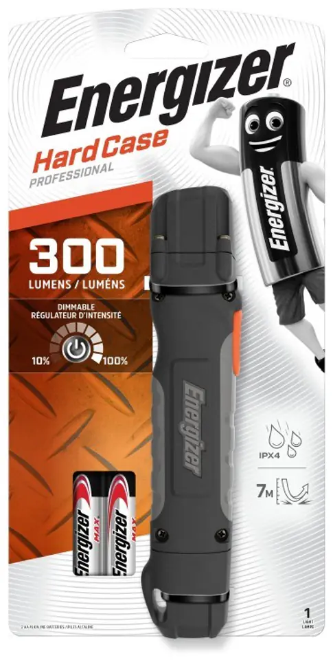 ⁨ENERGIZER LED FLASHLIGHT HARDCASE PRO 2AA 300 LM GREY⁩ at Wasserman.eu