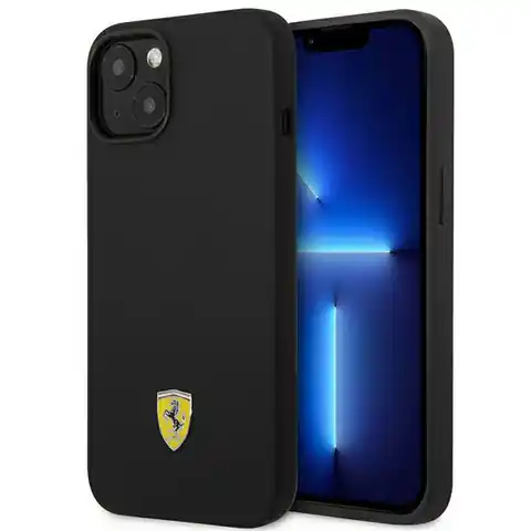 ⁨Ferrari FEHCP14MSIBBK iPhone 14 Plus 6,7" czarny/black hardcase Silicone Metal Logo⁩ w sklepie Wasserman.eu