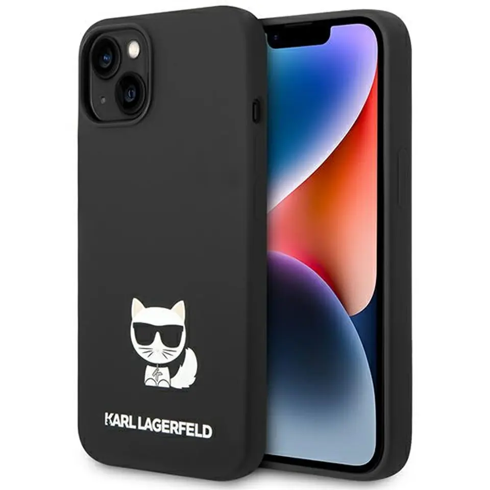 ⁨Karl Lagerfeld KLHCP14MSLCTBK iPhone 14 Plus 6,7" hardcase black/black Silicone Choupette Body⁩ at Wasserman.eu