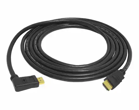 ⁨1 szt. PS Kabel HDMI wtyk kątowy - wtyk prosty, 1,5m, Cu HQ.⁩ w sklepie Wasserman.eu