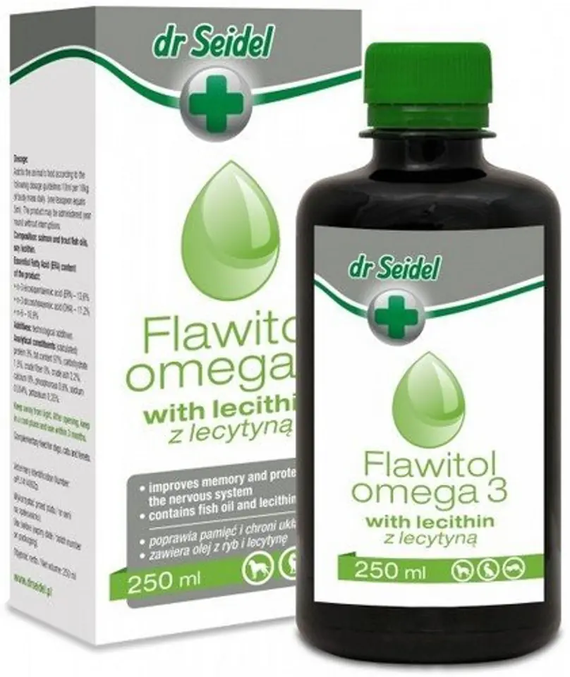 ⁨DERMAPHARM Dr Seidel Flawitol Omega 3 mit Lecithin - 250 ml⁩ im Wasserman.eu
