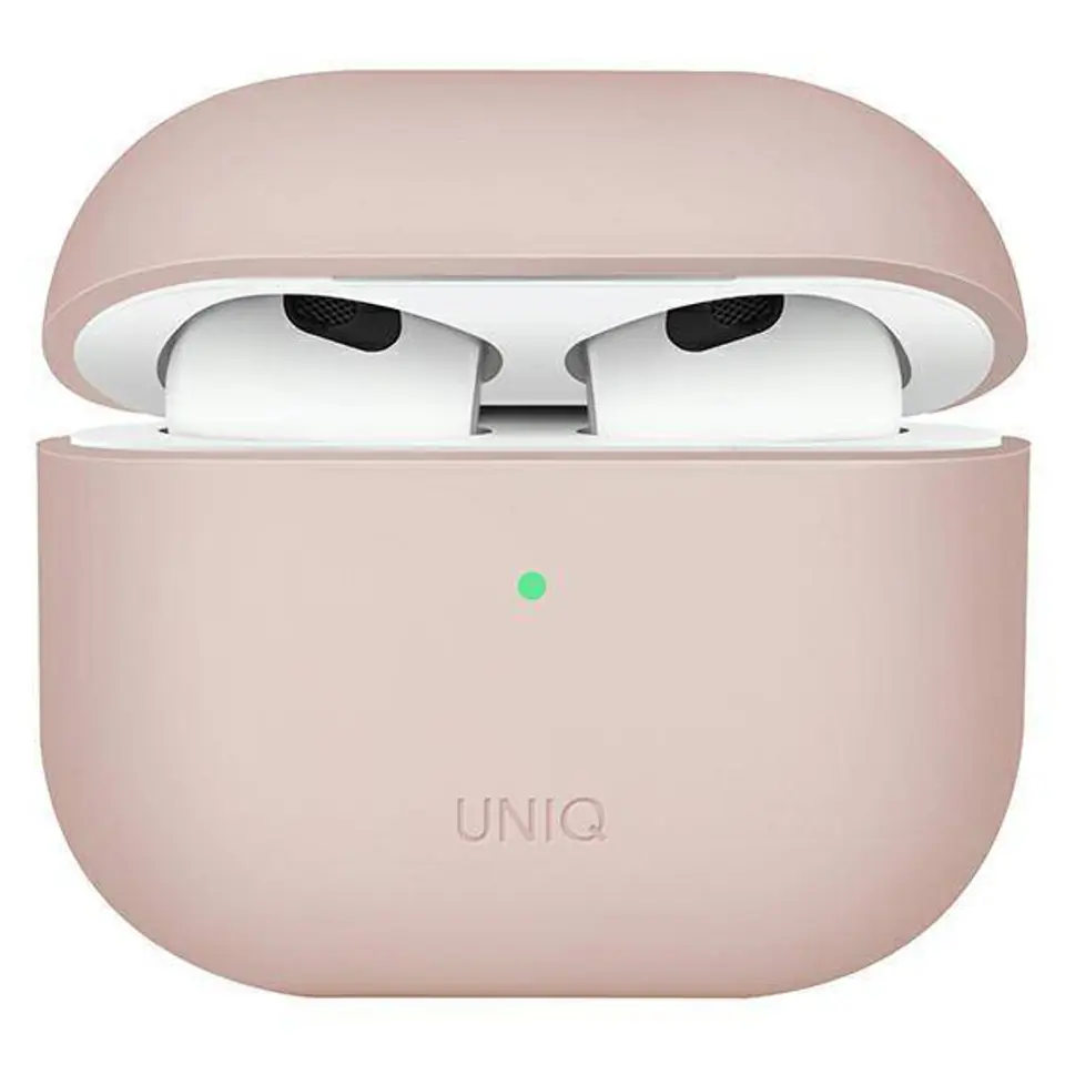 ⁨UNIQ etui Lino AirPods 3 gen. Silicone różowy/blush pink⁩ w sklepie Wasserman.eu