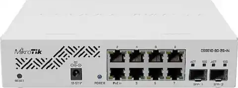⁨MIKROTIK CSS610-8G-2S+IN Managed Switch 8x1000Mbps 2xSFP+⁩ at Wasserman.eu