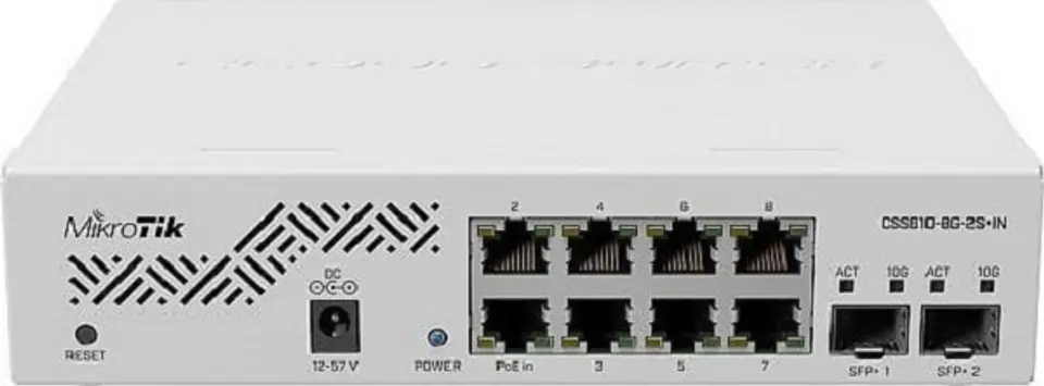 MIKROTIK CSS610-8G-2S+IN Managed Switch 8x1000Mb/s 2xSFP+ w sklepie Wasserman.eu