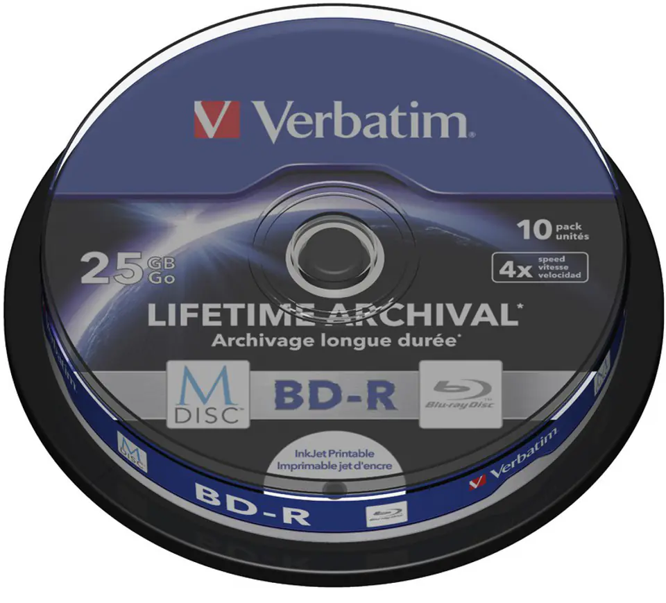 ⁨BD-R VERBATIM 25 GB 4x Spindel 10  szt.⁩ w sklepie Wasserman.eu
